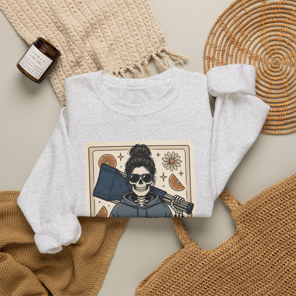 Skull Mom Sweatshirt Moms Athletics Gift Women Traditional Tattoo Sweatshirt Sugar Skull Sweatshirt Mother Enthusiast Tattooed Sweatshirt Sports Graphic
