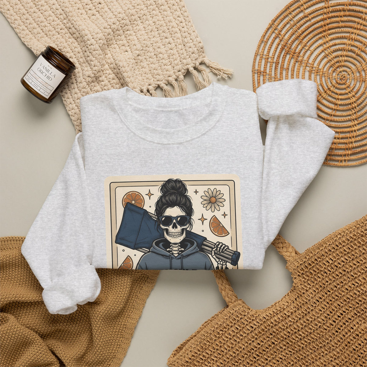 Skull Mom Sweatshirt Moms Athletics Gift Women Traditional Tattoo Sweatshirt Sugar Skull Sweatshirt Mother Enthusiast Tattooed Sweatshirt Sports Graphic