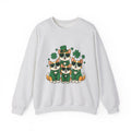 Corgi Puppies Sweatshirt St Patrick's Day Pet Owner Gift Women Comic Sweatshirt Puppy Sweatshirt Shamrock Fan Cartoon Sweatshirt Dog Mom Graphic Chibi Clover