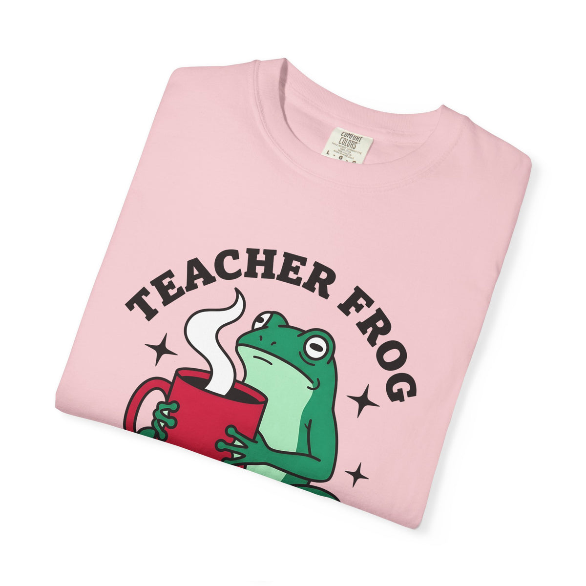 Frog Coffee Cup T-Shirt Teachers Latte Gift Women Kawaii T-Shirt Coffee T-Shirt T-Shirt Educator Enthusiast Coffee T-Shirt Cappuccino Graphic Classic