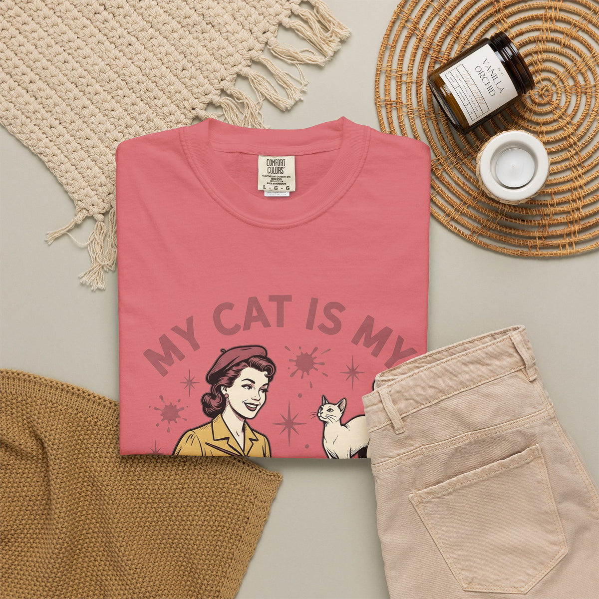Kitty Artist T-Shirt Cat Fauna Gift Women Antique T-Shirt Cat Lady T-Shirt Feline Fan Vintage T-Shirt Wildlife Graphic Heritage Art Palette T-Shirt
