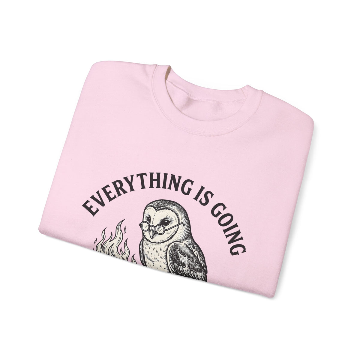Owl Eyeglasses Sweatshirt Funny Critters Gift Women Old-Fashioned Sweatshirt Owl Sweatshirt Humor Fan Vintage Sweatshirt Creature Graphic Outline Blazing Book