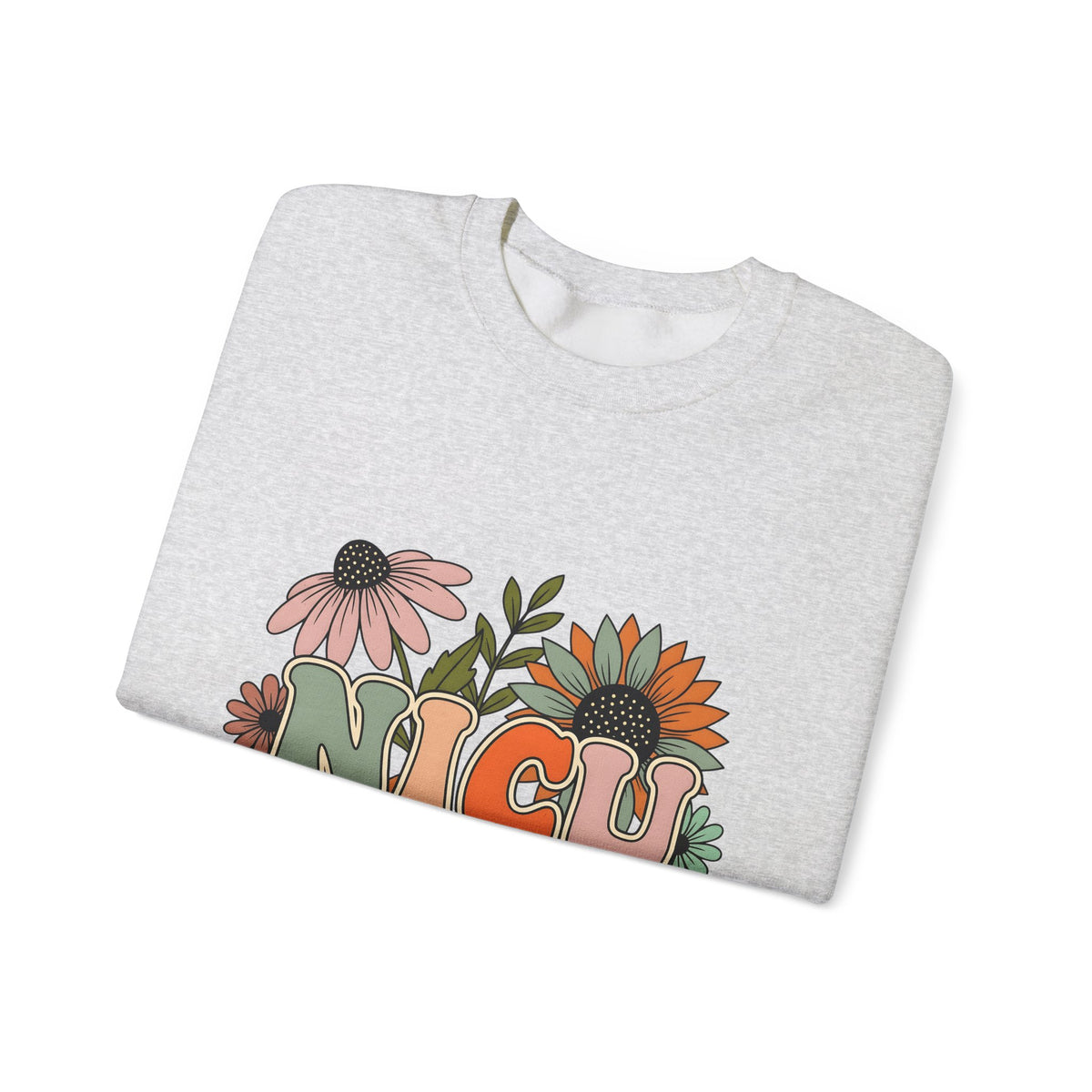 Flower Print Sweatshirt NICU Nurse Healthcare Gift Women Hippie Sweatshirt Floral Sweatshirt Nurse Practitioner Enthusiast Bohemian Sweatshirt Medical Graphic