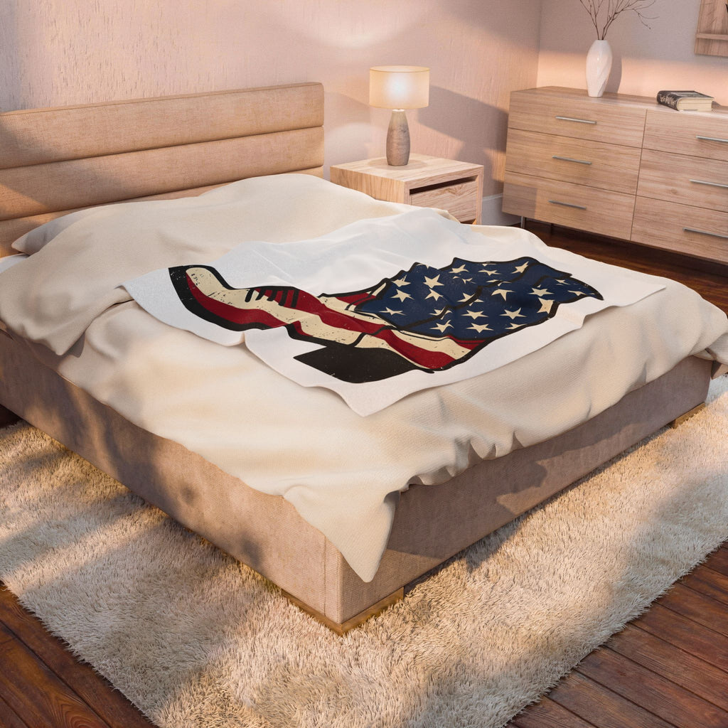 Leather Boot Blanket America Rodeo Gift Women Heritage Blanket Boot Blanket American Fan Boots Blanket Rodeo Graphic Antique Star Symbols Blanket