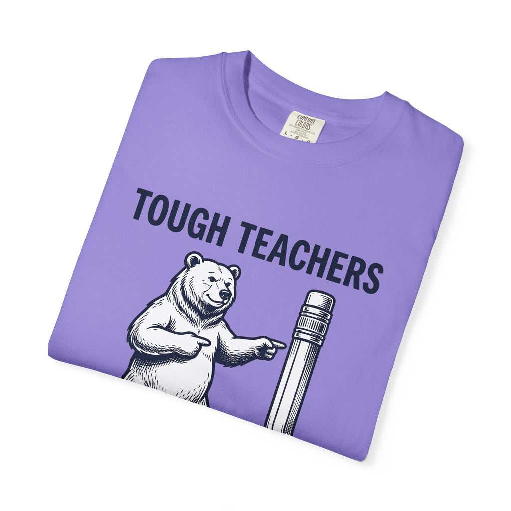 Bear Pen T-Shirt Teachers Wildlife Gift Women Sketch T-Shirt Pen Holder T-Shirt Educator Enthusiast Drawing Illustration Retro Classroom T-Shirt