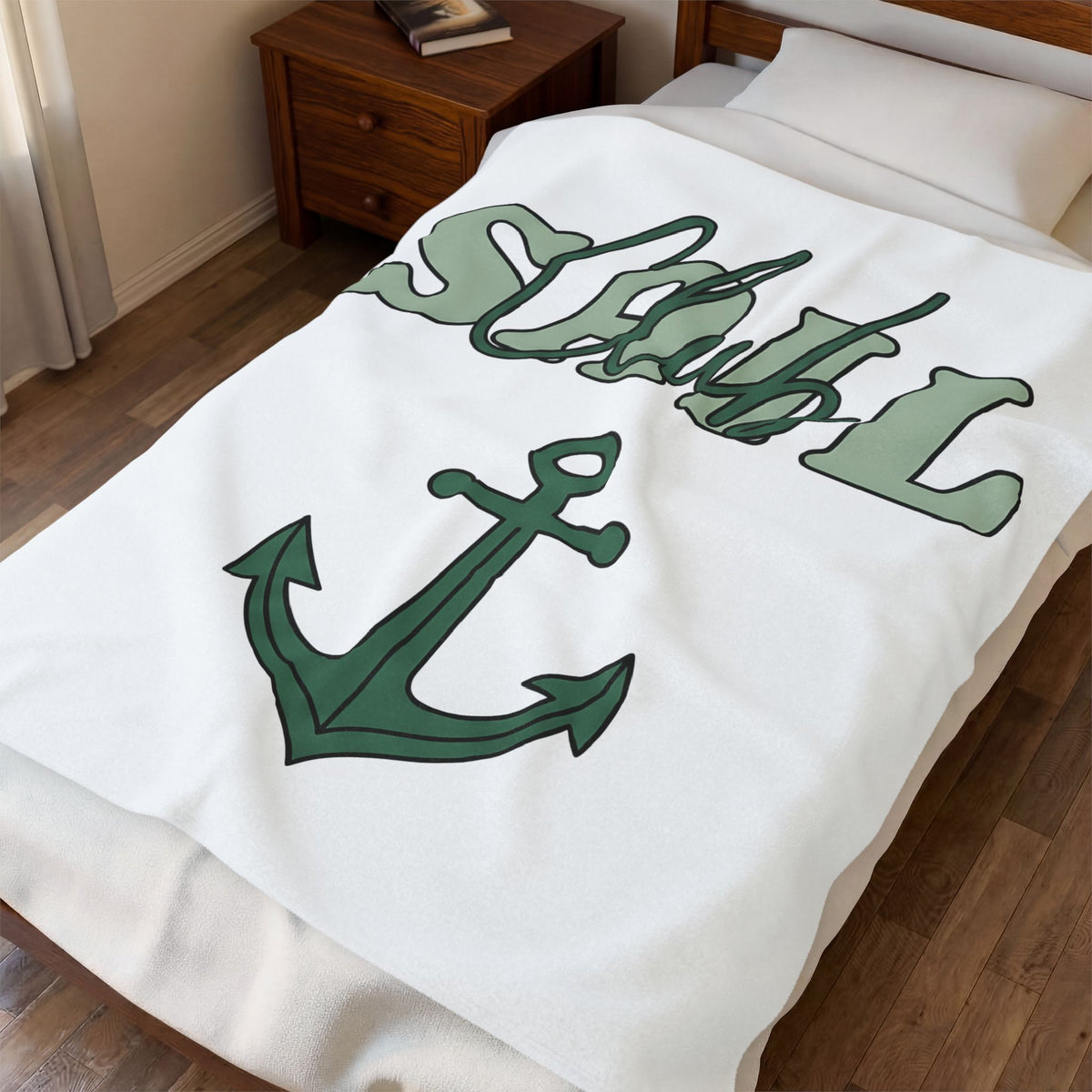 Anchor Illustration Blanket Sports & Activities Water Sports Gift Women Modern Blanket Anchor T-Sh