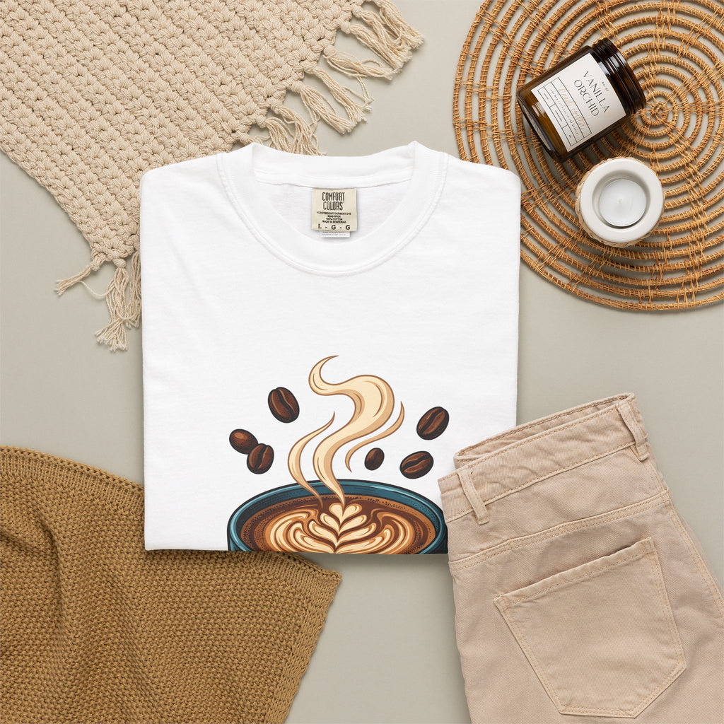 Espresso Cup T-Shirt Coffee Cuisine Gift Women Line Art T-Shirt Coffee T-Shirt T-Shirt Coffee Fan Coffee Art T-Shirt Food Graphic Classic Coffee Seeds