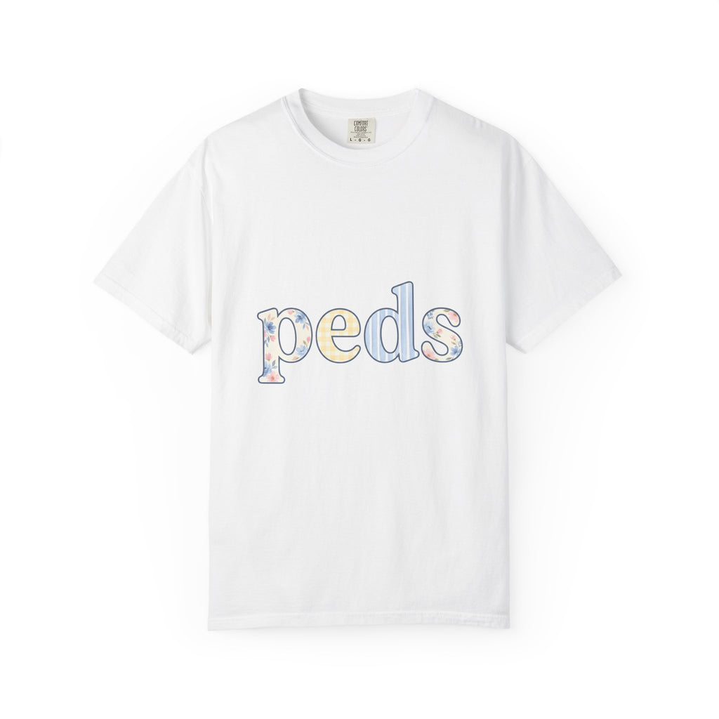 Floral Monogram T-Shirt Nurses Hospital Gift Women Pale Colors T-Shirt Initial T-Shirt Nurse Enthusiast Pastel T-Shirt Medical Graphic Old School