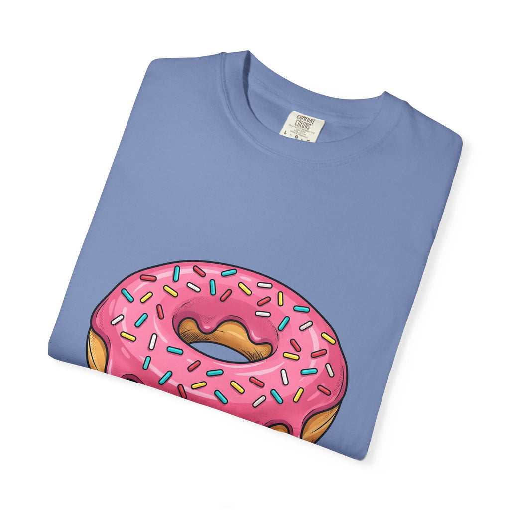 Donut Image T-Shirt Desserts Cuisine Gift Women Comic T-Shirt Doughnut T-Shirt Pastry Fan Cartoon T-Shirt Food Graphic Modern Nonpareils T-Shirt