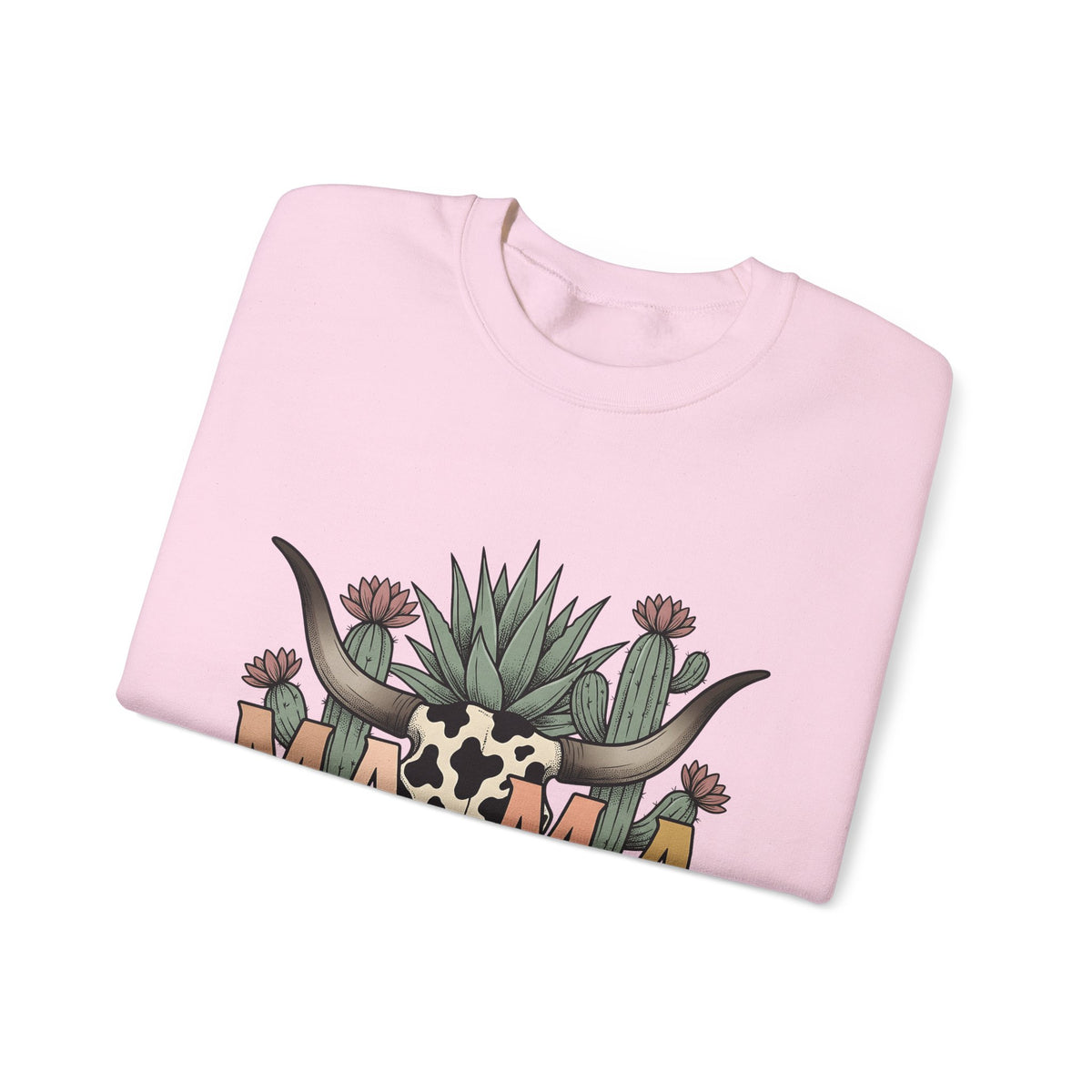 Longhorn Skull Cactus Sweatshirt Moms Plains Gift Women Native Sweatshirt Cactus Sweatshirt Mother Fan Tribal Sweatshirt Prairie Graphic Line Art Desert Plant