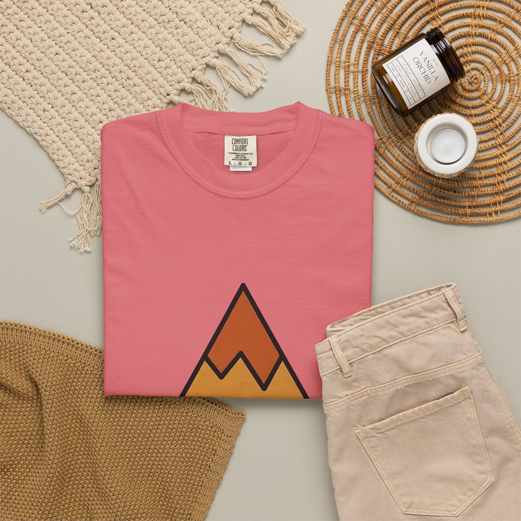 Mountain Nature Outdoors Gift Minimalist Peak Wilderness Enthusiast Simple Adventure T-Shirt