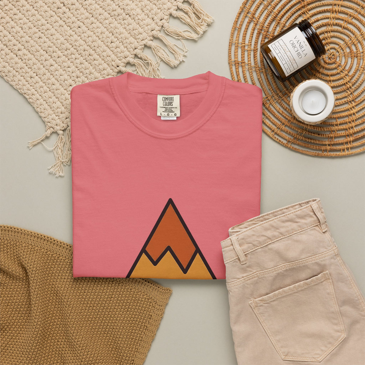 Mountain Nature Outdoors Gift Minimalist Peak Wilderness Enthusiast Simple Adventure T-Shirt