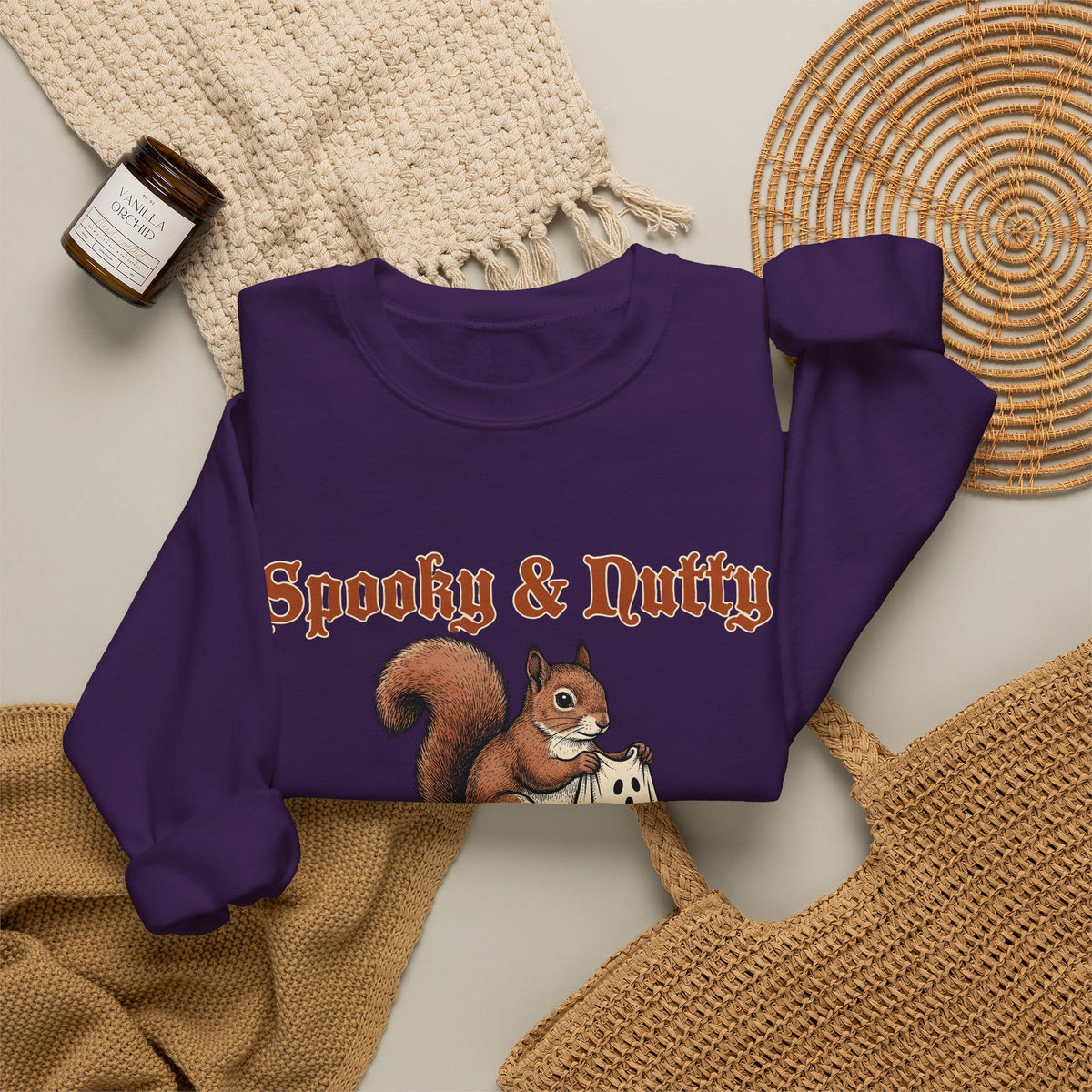 Tree Critter Pumpkin Sweatshirt Halloween Creatures Gift Women Rustic Sweatshirt Gourd Sweatshirt Spooky Fan Primitive Sweatshirt Monster Graphic Outline Seed