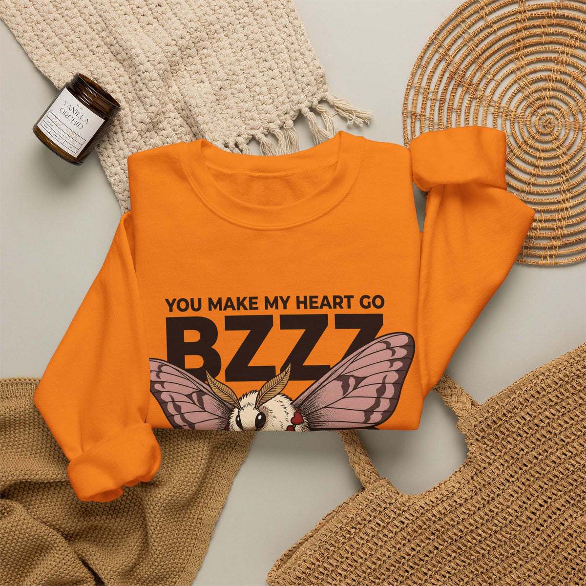 Moth Sweatshirt St. Valentine's Day Affection Gift Women Neo Traditional Sweatshirt Bug Sweatshirt Valentine Fan Vintage Sweatshirt Tender Graphic Antique