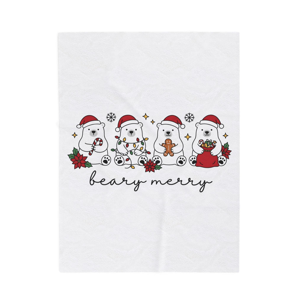 Polar Bear Pack Christmas Fauna Gift Playful Ursidae Xmas Fan Arctic Animal Wildlife Festive Blanket