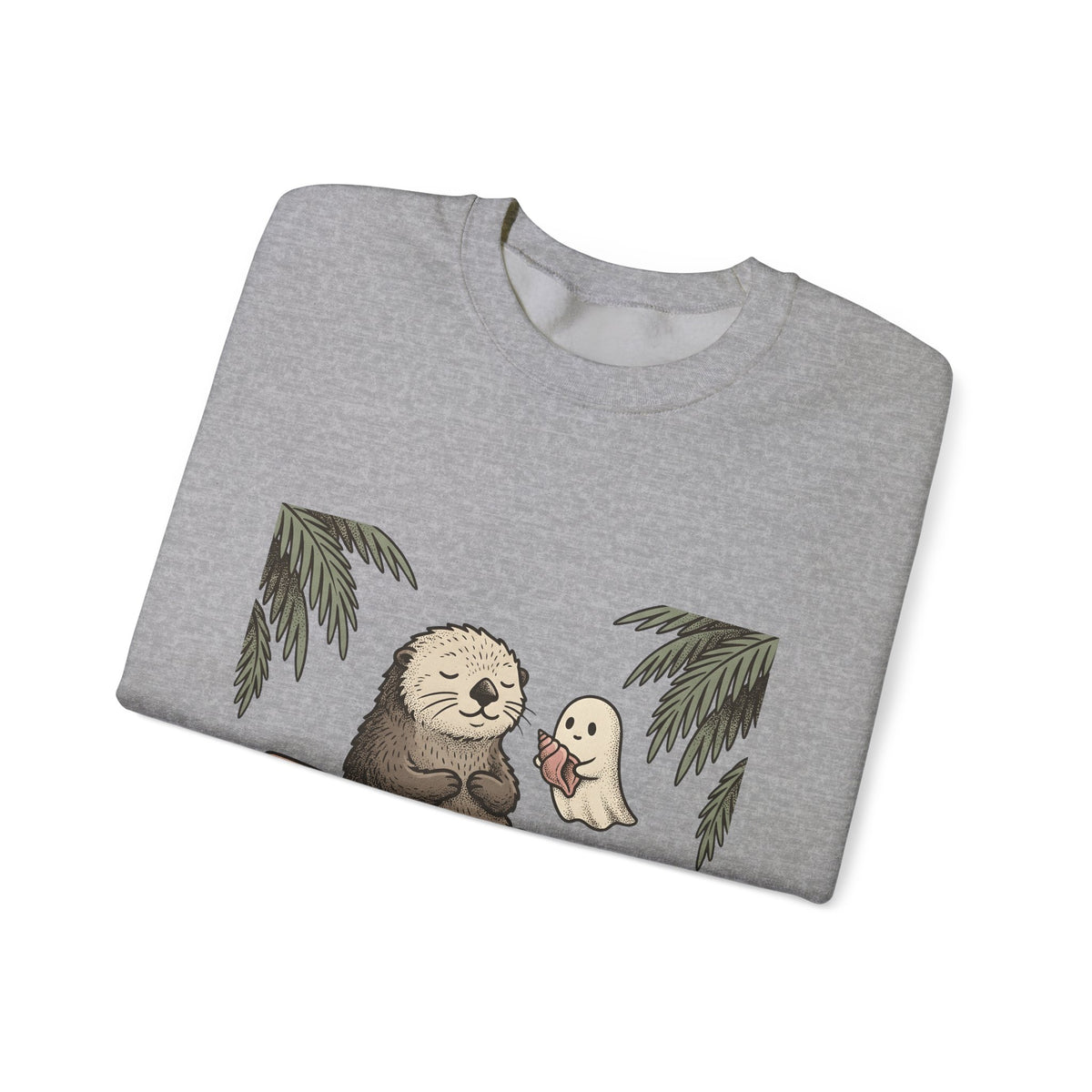 Otter Wave Sweatshirt Sports Seaside Gift Women Playful Sweatshirt Otter Sweatshirt Athlete Fan Cartoon Sweatshirt Coastal Graphic Old School Apparition Sweatshirt