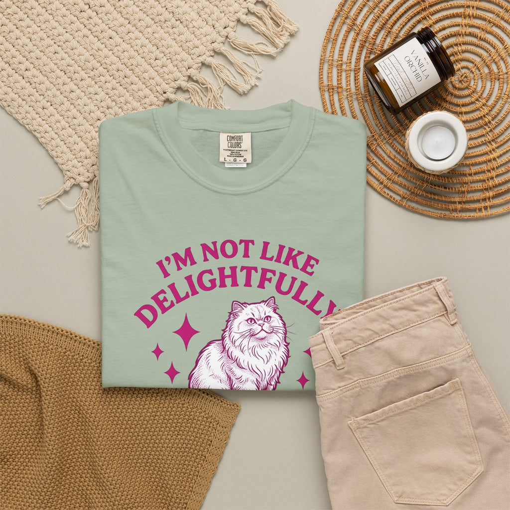 Furry Cat T-Shirt Funny Animal Gift Women Classic T-Shirt Kitten T-Shirt Humor Fan Cartoon T-Shirt Creature Graphic Doodle Throw T-Shirt T-Shirt