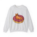 Feline Donut Sweatshirt Cat Cuisine Gift Women Animated Sweatshirt Cat Sweatshirt Cat Fan Kitty Sweatshirt Food Graphic Classic Glasses Sweatshirt