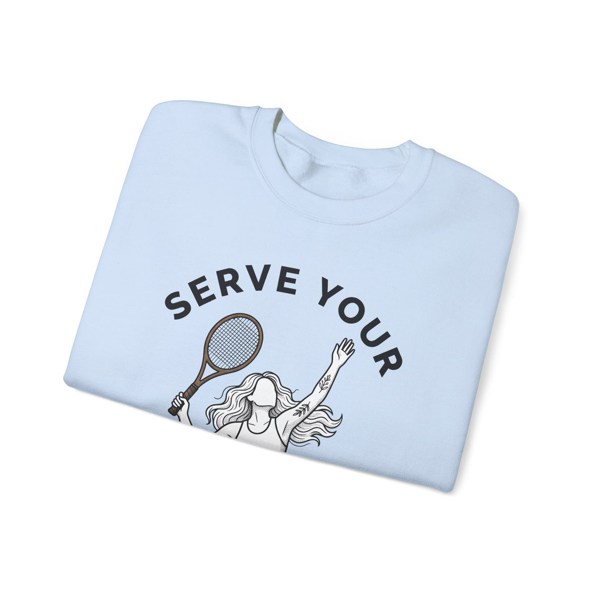 Tennis Competitor Sweatshirt Sports Exercise Gift Women Cartoon Sweatshirt Tennis Player Sweatshirt Athlete Fan Tennis Star Sweatshirt Fitness Graphic Flat