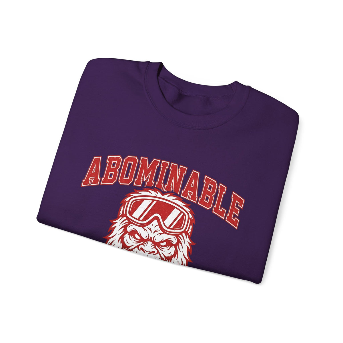 Abominable Snowman Face Sweatshirt Christmas Cold Gift Women Strong Sweatshirt Yeti Sweatshirt Xmas Fan Vintage Sweatshirt Frosty Graphic Antique Snow Goggles