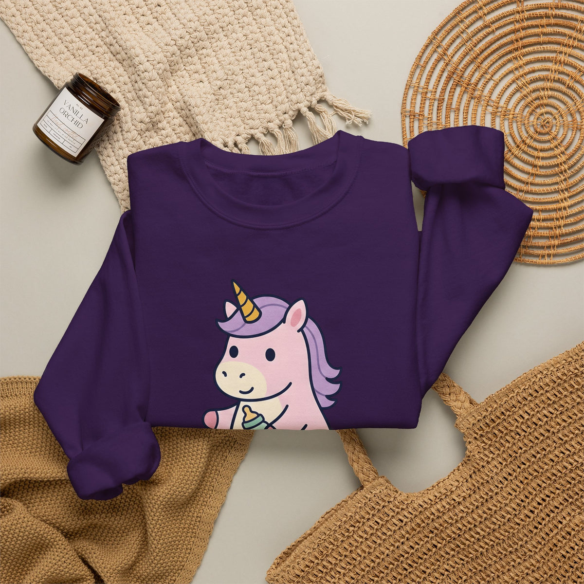 Baby Unicorn Sweatshirt NICU Nurse Clinic Gift Women Adorable Sweatshirt Unicorn Sweatshirt Nurse Practitioner Enthusiast Cute Sweatshirt Medical Graphic