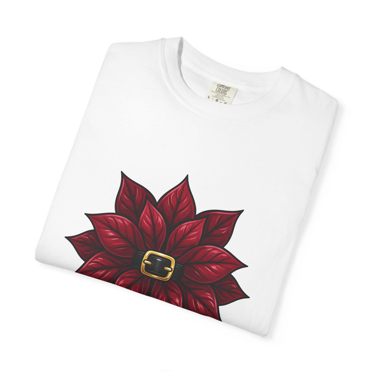 Poinsettia Flower T-Shirt Christmas Floral Gift Women Cartoon T-Shirt Christmas Flower T-Shirt Christmas Fan Comic T-Shirt Floral Graphic Bold