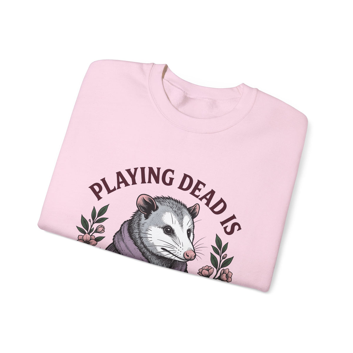 Possum Possum Critter Gift Line Opossum Possum Fan Drawing Old Fashioned Flower Bouquet Sweatshirt