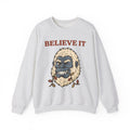 Abominable Snowman Face Sweatshirt Christmas Jokes Gift Women Comic Sweatshirt Yeti Sweatshirt Xmas Fan Cartoon Sweatshirt Pun Graphic Retro Holiday Lights