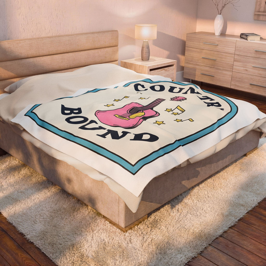 Pastel Guitar Blanket Cowgirl Sound Gift Women Antique Blanket Guitar Blanket Rodeo Fan Vintage Blanket Audio Graphic Nostalgic Twinkle Blanket