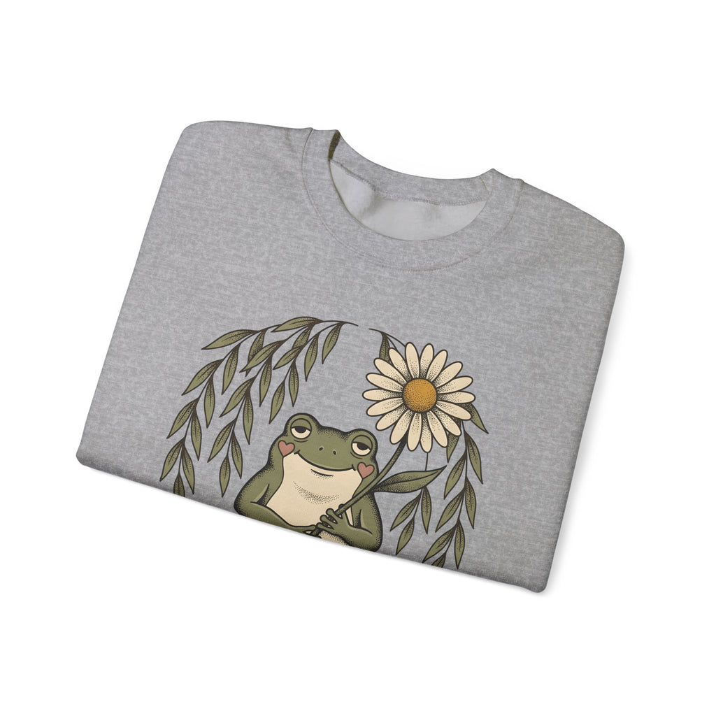 Frog Flower Cute Animal Gift Boho Toad T Sweatshirt