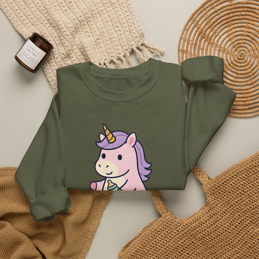 Baby Unicorn Sweatshirt NICU Nurse Clinic Gift Women Adorable Sweatshirt Unicorn Sweatshirt Nurse Practitioner Enthusiast Cute Sweatshirt Medical Graphic