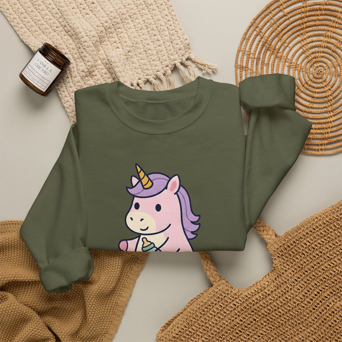 Baby Unicorn Sweatshirt NICU Nurse Clinic Gift Women Adorable Sweatshirt Unicorn Sweatshirt Nurse Practitioner Enthusiast Cute Sweatshirt Medical Graphic