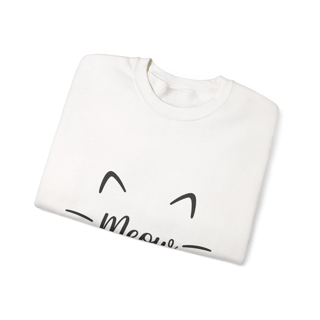 Cat Face Sweatshirt Cat Pets Gift Women Minimalist Sweatshirt Kitten Sweatshirt Cat Fan Feline Sweatshirt Animal Graphic Cat Enthusiast Hand Drawn Heart Nose