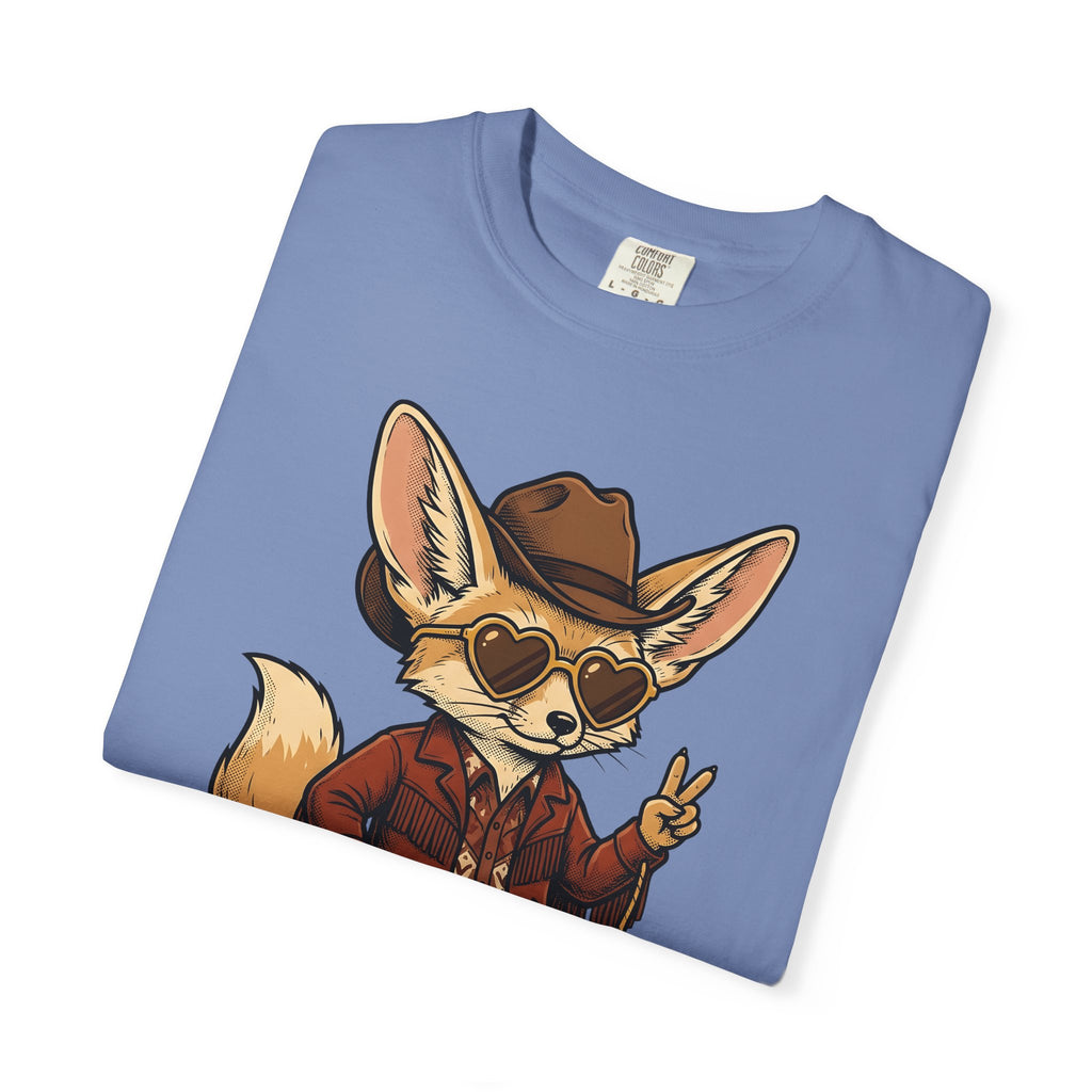 Fennec Fox Cowboy T-Shirt Cowgirl Western Gift Women Vintage T-Shirt Desert Fox T-Shirt Rodeo Fan Retro T-Shirt Western Graphic Hand Drawn