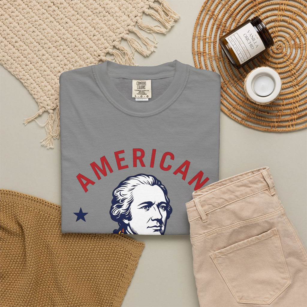 Founding Father Illustration T-Shirt America Heritage Gift Women Traditional T-Shirt Patriot T-Shirt American Fan Historical T-Shirt Heritage