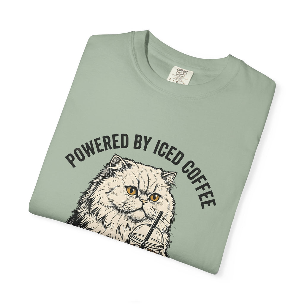 Persian Cat Coffee T-Shirt Coffee Animals Gift Women Hand Drawn T-Shirt Persian Cat T-Shirt Coffee Fan Illustrated T-Shirt Pet Graphic Vintage Iced