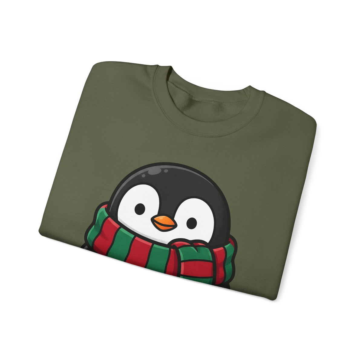 Penguin Clipart Sweatshirt Animals Festive Gift Women Kawaii Sweatshirt Pinguin Sweatshirt Wildlife Fan Cute Sweatshirt Holiday Graphic Comic Neck Wrap Sweatshirt