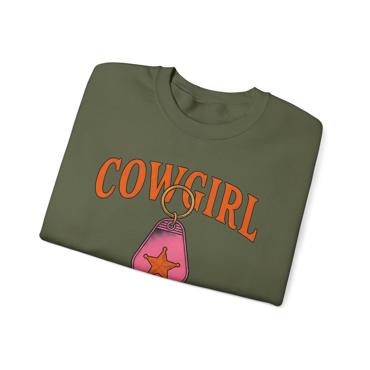 Sheriff Badge Keychain Sweatshirt Cowgirl Cowboy Gift Women Distressed Sweatshirt Keychain Sweatshirt Cowboy Fan Vintage Sweatshirt Rodeo Graphic Hand Drawn