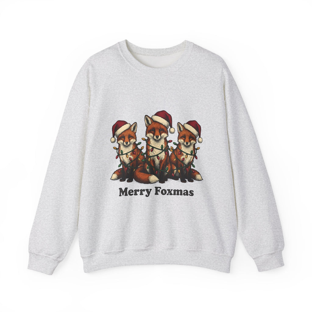 Fox Pack Sweatshirt Christmas Critters Gift Women Cartoon Sweatshirt Foxes Sweatshirt