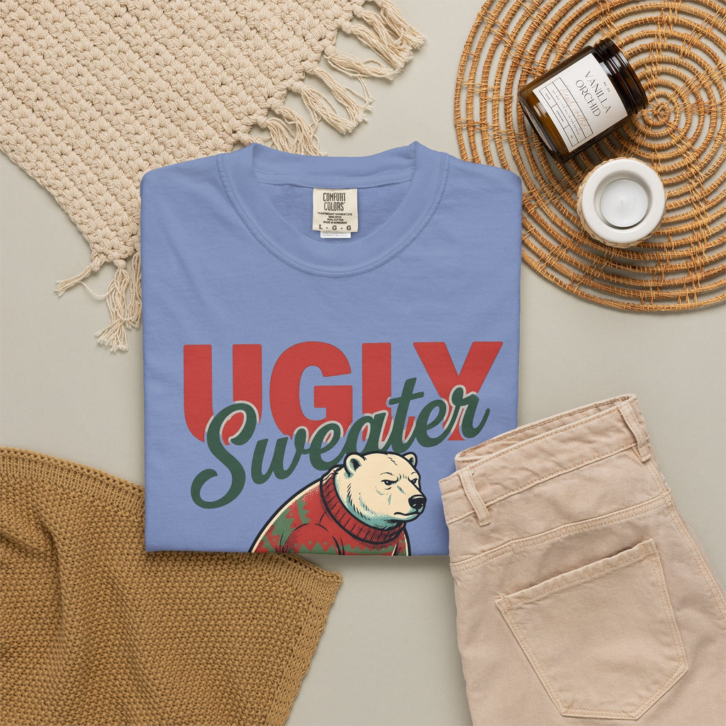 Arctic Bear Sweater Christmas Fauna Gift Nostalgic Polar Bear Xmas Fan Vintage Wildlife Doodle T-Shirt