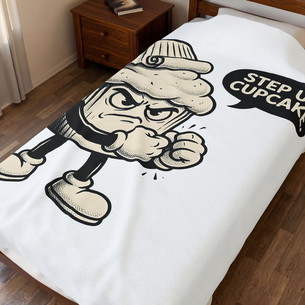 Cake Character Blanket Desserts Satire Gift Women Anime Blanket Pastry Blanket Dessert Fan Manga Blanket Parody Graphic Hand Drawn Speech Cloud