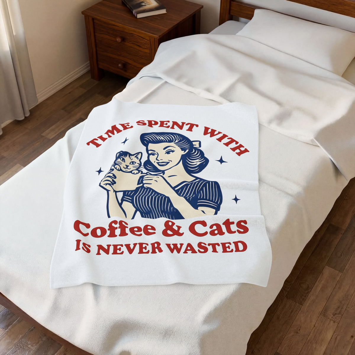 Female Pet Coffee Blanket Cat Cappuccino Gift Women Boho Blanket Pet Coffee Blanket Cat Fan Bohemian Blanket Coffee Graphic Cabin Glimmers Blanket