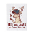Horned Deer Welding Face Shield Blanket Funny Nature Gift Women Antique Blanket Welding Mask Blanket Humor Fan Vintage Blanket Wildlife Graphic