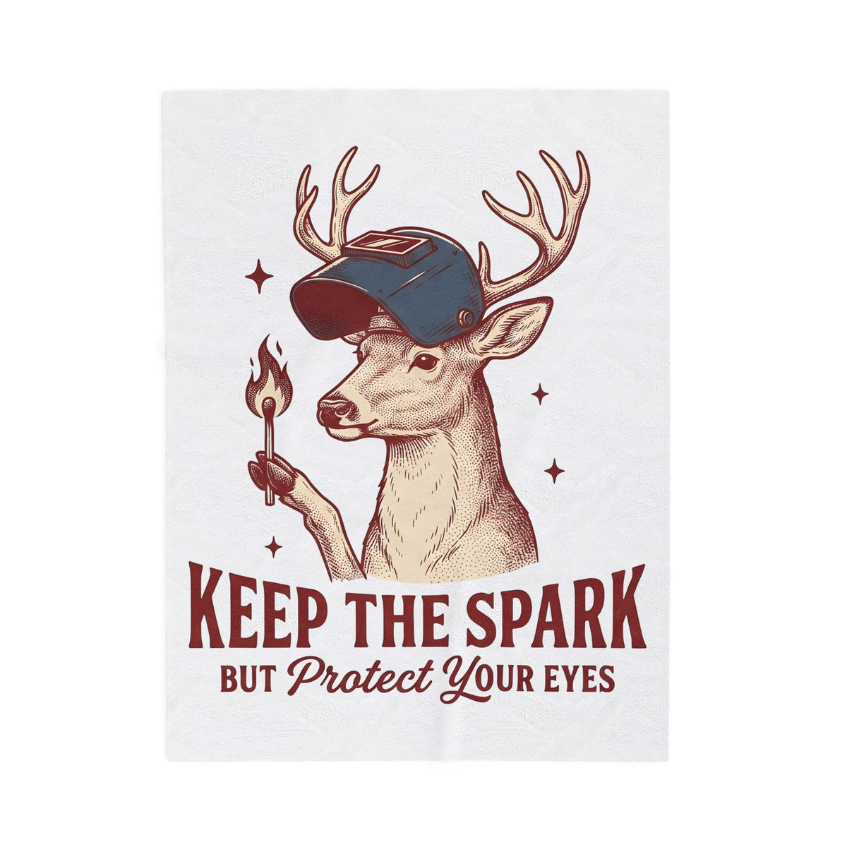 Horned Deer Welding Face Shield Blanket Funny Nature Gift Women Antique Blanket Welding Mask Blanket Humor Fan Vintage Blanket Wildlife Graphic