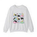 Black Cats Sweatshirt Cat Celestial Gift Women Kawaii Sweatshirt Kitties Sweatshirt Cat Fan Astrology Graphic Sweatshirt Pastel Crescent Moon Sweatshirt
