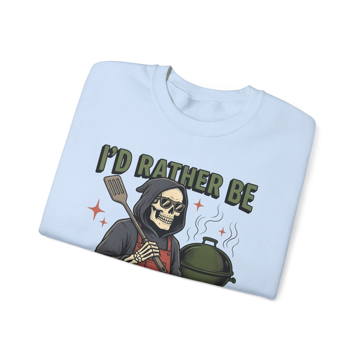 Skull Cook Sweatshirt Grilling Joke Gift Women Comic Sweatshirt Skeleton Sweatshirt Barbecue Fan Cartoon Sweatshirt Pun Graphic Retro Barbeque Sweatshirt