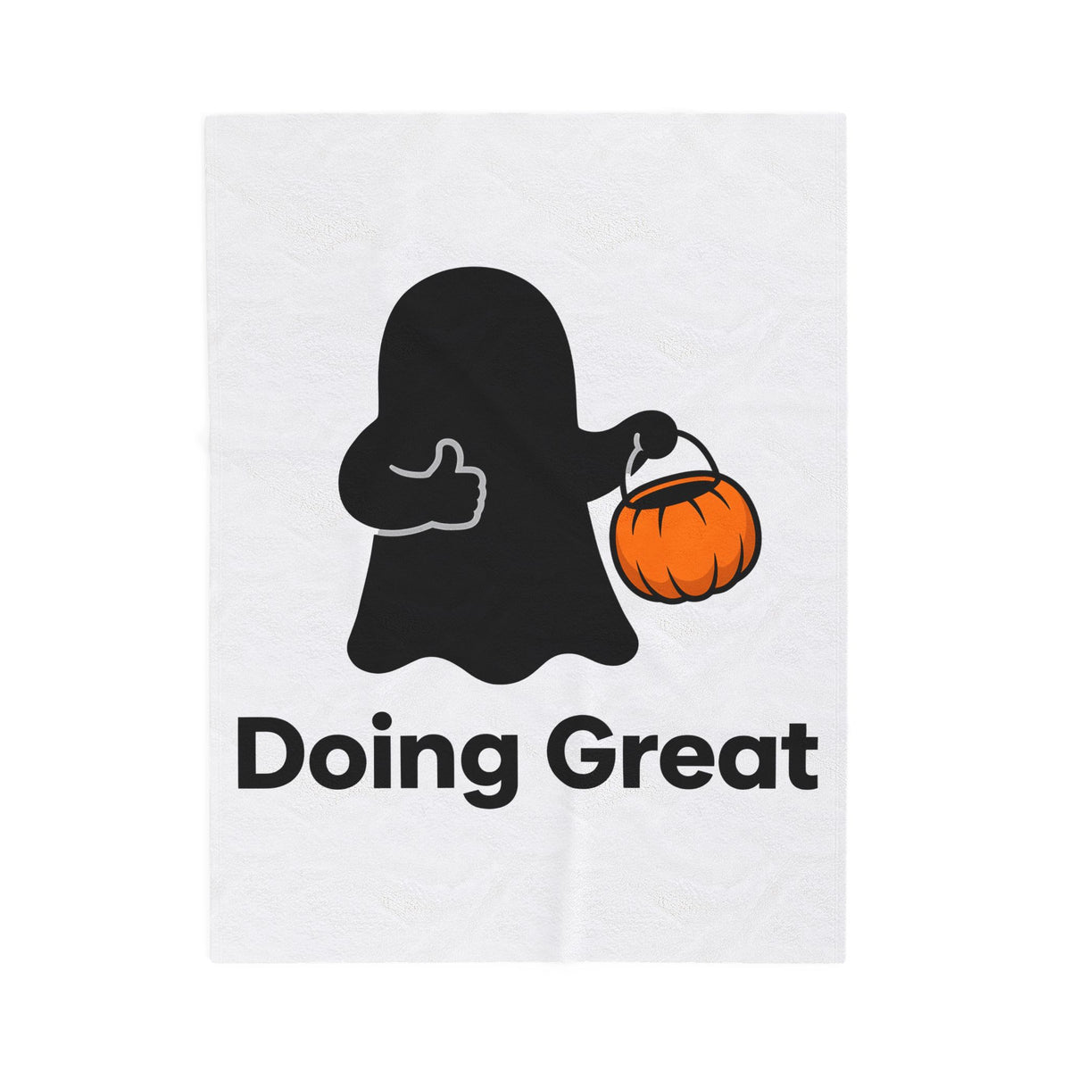 Ghost Halloween Satire Gift Specter Horror Fan Spooky Parody Plain Halloween Blanket