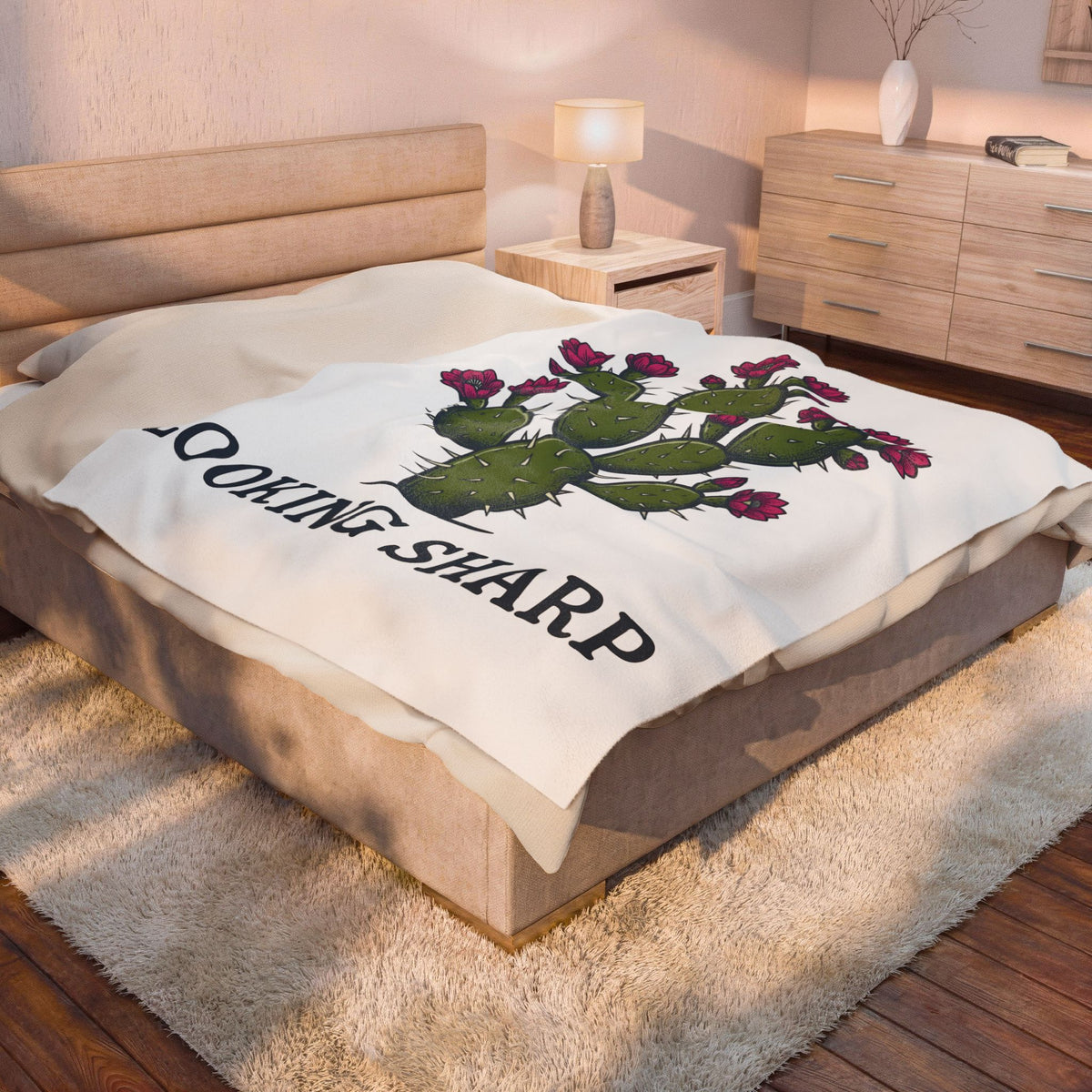 Cactus Graphic Blanket Cowgirl Western Gift Women Bold Blanket Succulent Blanket Rodeo Fan Graphic Blanket Country Graphic Vintage Flower Blanket