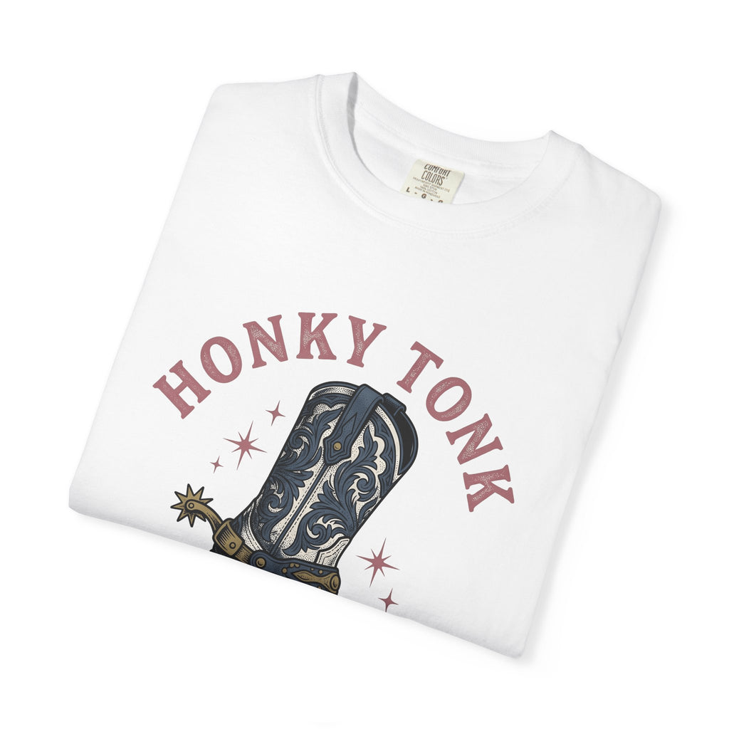 Leather Boot T-Shirt Cowgirl Equine Gift Women Hand Drawn T-Shirt Boot T-Shirt Cowgirl Fan Illustrated T-Shirt Horse Graphic Country Blossom T-Shirt