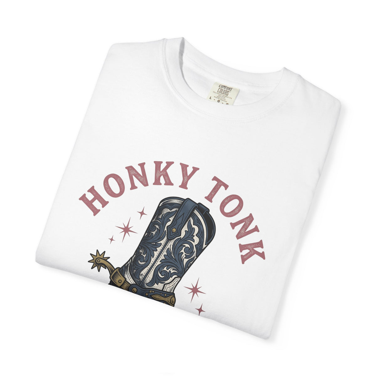 Leather Boot T-Shirt Cowgirl Equine Gift Women Hand Drawn T-Shirt Boot T-Shirt Cowgirl Fan Illustrated T-Shirt Horse Graphic Country Blossom T-Shirt